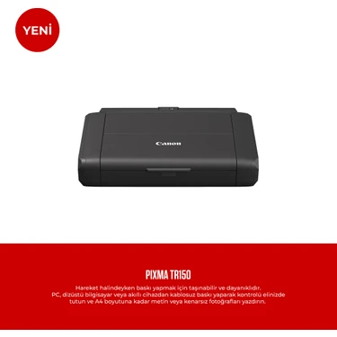 Canon Pilli TR150 Taşınabilir Renkli Inkjet Yazıcı/Wifi (Canon Eurasia