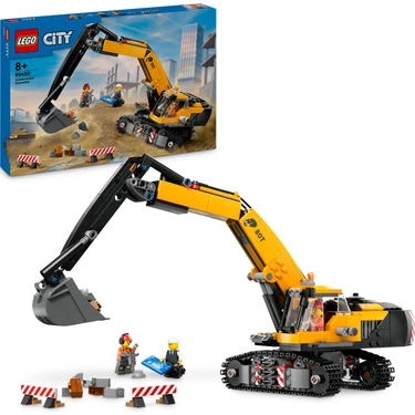 LEGO® City Sarı İnşaat Ekskavatörü 60420 - 8 Yaş ve Üzeri Araçları Seven Çocuklar için Yaratıcı