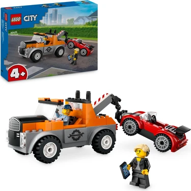 LEGO City Çekici Kamyon ve Spor Araba Tamiri 60435 - 4 Yaş ve Üzeri Çocuklar için Yaratıcı Oyuncak