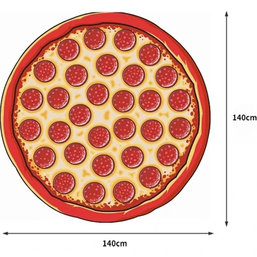 Chaoduo Shop PIZZA02 Tarzı Çok Işlevli Mateapple Donut Goblen Mat Plaj Battaniyesi Polyeater