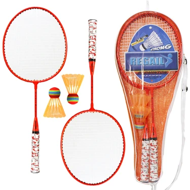 Chaoduo Shop Turuncu Tarzı 1 Takım Badminton Topları ile Badminton Raketleri Çocuklar Için 2