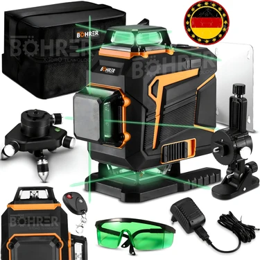 Böhrer Alman 4 Köşe 16 Satır 4*360 Çift Akülü Yeşil Lazer Fiyatı