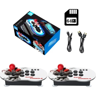 Gd 34 Retro Arcade Oyun Konsolu / 2 Joystick /10000 Oyun / 64G  Hafıza / HDMI
