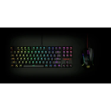 Redragon K552-RGB-BA %60 Mekanik Tr Q Klavye & M607-RGB 7200 Dpı Mouse Combo