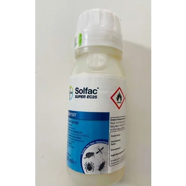 Bayer Solfac EC25 Sinek Sivrisinek Uçan Haşereler Pire Bit Kene Ilaç 100