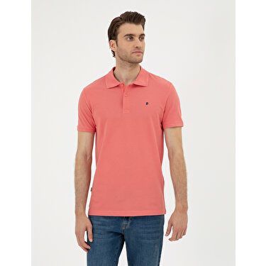 Pierre Cardin Erkek Pembe Slim Fit Basic Tişört