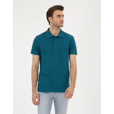 Pierre Cardin Erkek Zümrüt Slim Fit Basic Tişört