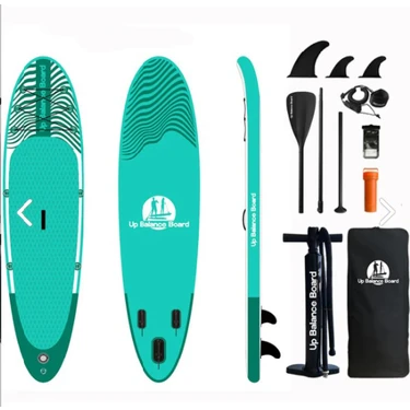 Cosfer Up Balance Board Şişme Sup Board/Stand Up Paddle Board 335x84x15 Cm Yeşil Beyaz Şişme Sörf