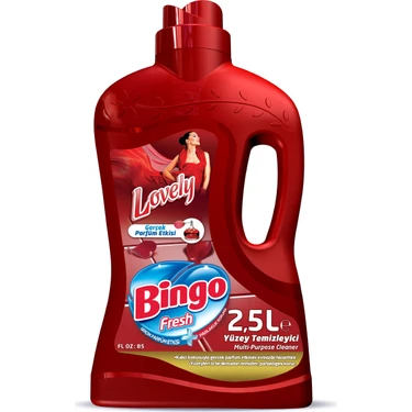 Bingo Fresh Lovely Yüzey Temizleyici 2.5 L Gerçek Parfüm Etkisi İle Temizlik