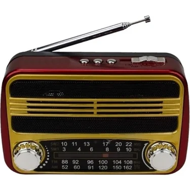 Newnet RT-310 Şarjlı Nostaljik Fm Radyo - Taşınabilir Mini Şarjlı Radyo - Değiştirilebilir