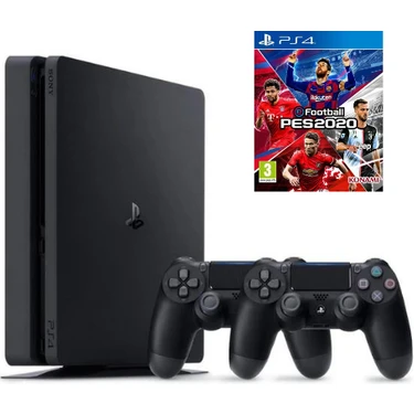 Sony Playstation 4 Slim 500 GB Oyun Konsolu+Ps4 Pes 2020+PS4 2