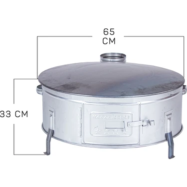 Metehan Saç Gözleme Yufka Sobası 65 cm Çapında Alttan