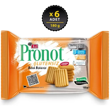 Eti Pronot Glutensiz Bebek Bisküvisi 180 g x 6