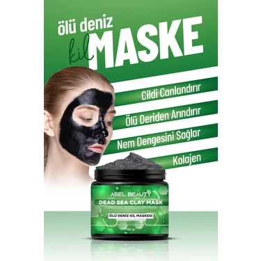 Asel Beauty Collagen Ölüdeniz Kil Maskesi  Sivilce Ve Siyah Nokta Karşıtı  150