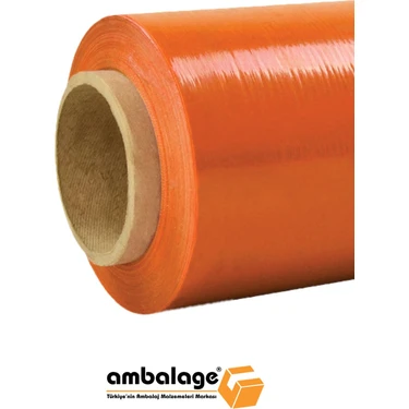 Ambalage 3500 gr 23 Mic Kalın Turuncu Eşya Mobilya Sarma Koruma Ambalaj Streci Taşınma Koli
