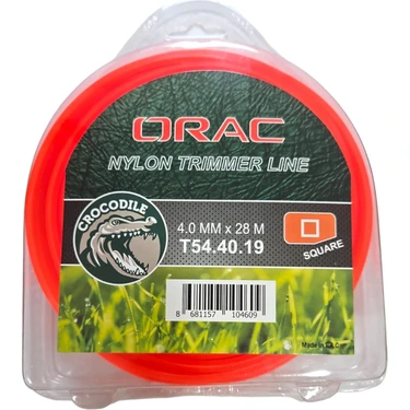 Orac 4.00 mm 28 Mt. Kare Turuncu Tırpan