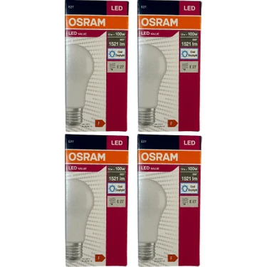 Osram 13W (100W) 6500K (Beyaz Işık) E27 Duylu LED Ampul (4