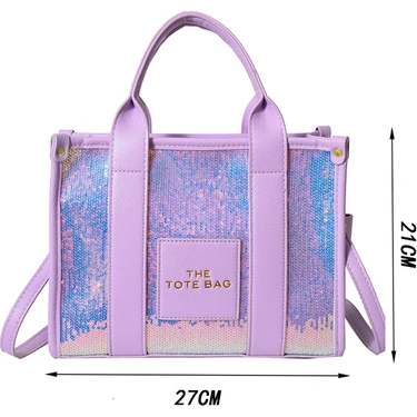 Songli Mor Kadın Tote Çanta Crossbody Çanta Lüks Tasarımcı Çanta Büyük Kapasiteli Alışveriş