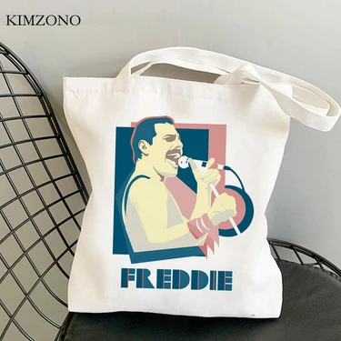 5036 Freddie Mercury Alışveriş Çantası Alışveriş Bolsa Bolso Jüt Çanta Kanvas Çanta Kumaş Ecobag