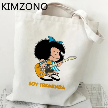 61180 Mafalda Alışveriş Çantası Bolso Bolsas De Tela Pamuk Kanvas Alışveriş Alışveriş Çantası Dize