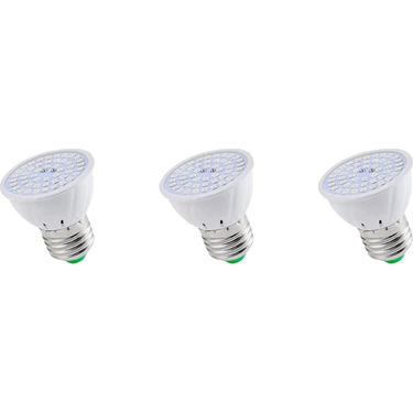 KingKuee 3x E27 80 Bitki Büyüme Lambası LED Tam Spektrum Büyüme Ampuller Fide Çiçek Bitkiler Için