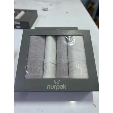 Nurpak Bambu 4'lü Banyo Havlu Takımı +Hamam Takımı+Havlu Fiyatı