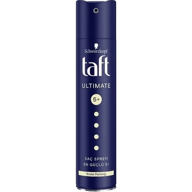 Taft Ultimate Kalıcı Tutuş Saç Spreyi 250 ml – Güçlü ve Uzun Süre Etkili Tekli Saç Şekillendirme