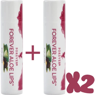 Forever Aloe Lips Kokusuz Dudak Nemlendiricisi 2 Adet Aloe Vera Özlü Çatlamaya Karşı