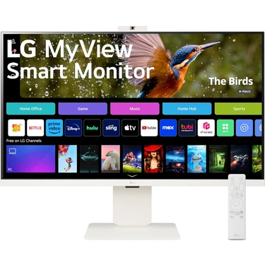 Lg 32" 32SR85U-W Myview 5ms 60Hz (Hdmı+Type-C) Airplay 2 4K UHD IPS Akıllı Monitör With Webos And