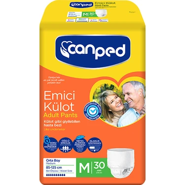 Canped Emici Külot Orta (Medium) Boy Hasta Bezi; 30