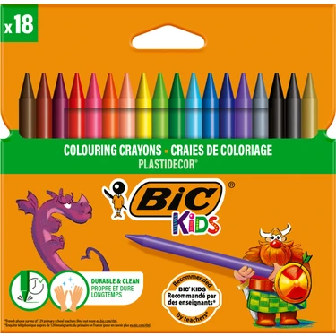 Bic Kids Plastidecor Elleri Kirletmeyen Pastel Boya 18