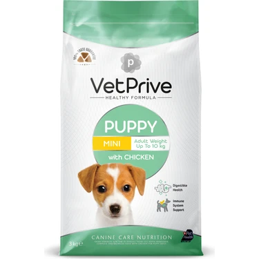 Vet Prive Mini ve Küçük Irk Yavru Köpek Maması Tavuklu 3 kg Fiyatı