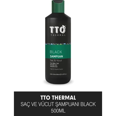 TTO Thermal Canlandırıcı Etkili Saç ve Vücut Şampuanı - Yağlı ve Kepekli Saçlar İçin, 500 ml, Bitki