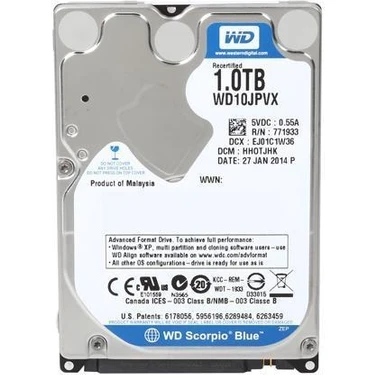 Western Digital Blue WD10JPVX 2.5 1 Tb 5400 Rpm Sata 3 HDD Fiyatı