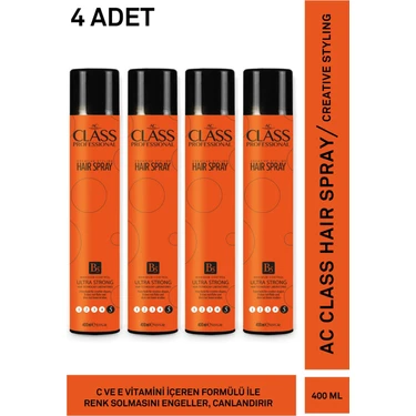 Ac Class Saç Spreyi Ultra Strong 5 No Dondurucu Sprey 400 ml 4