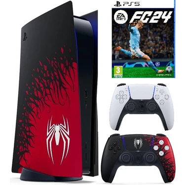 Sony Playstation 5 Standart 825GB Spider-Man Edition Ps5 Oyun Konsolu(Ithalatçı)+ 2.kol Dualsense