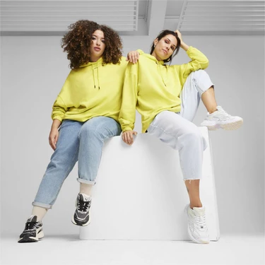 Puma Kadın Lime Sheen Puma Dare To Oversized Hoodie Tr Sarı Kadın