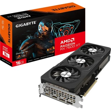 Gıgabyte Radeon Rx 7600 Xt Gamıng Oc 16G Gddr6 128BIT Fsr 3 Amd Ekran