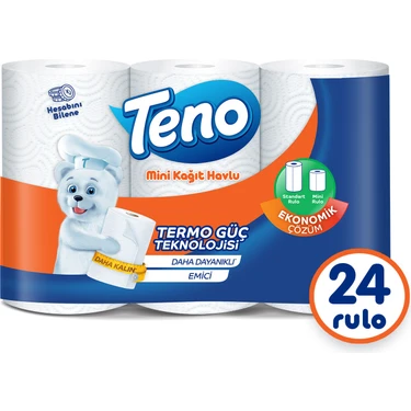 Teno Mini Kağıt Havlu 24 Rulo (3 Rulo x 8