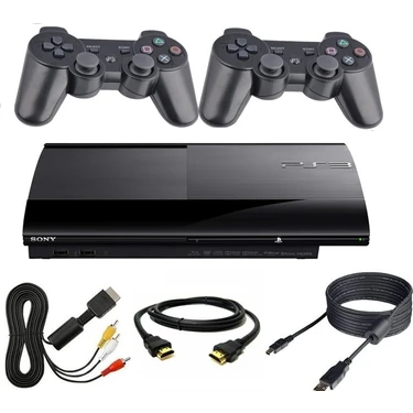 Süper Mariolu Ps3  Slim Kasa 500 GB 200 Oyunlu 2 Kollu Yenilenmiş Garantili