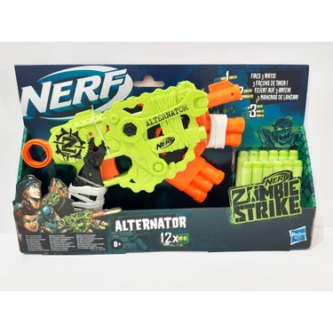 Nerf E6187 Zombie Strike Alternator 12X +8 Yaş Çocuklar Için