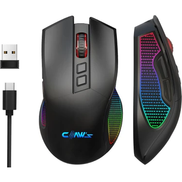 Claw's Crossfire Air V1 Kablosuz 10000 Dpi Pixart PMW3325 Sensör Makro Yazılımlı Chromatic RGB