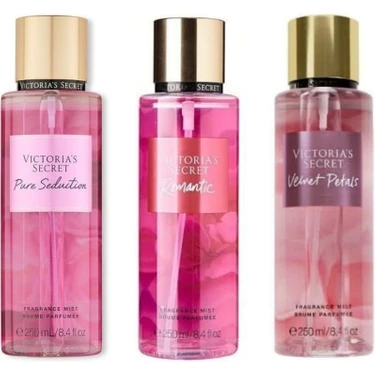 Vıctorıa's Secret Pure Seduction-Romantic-Velvet Petals Vücut Spreyi Üçlü