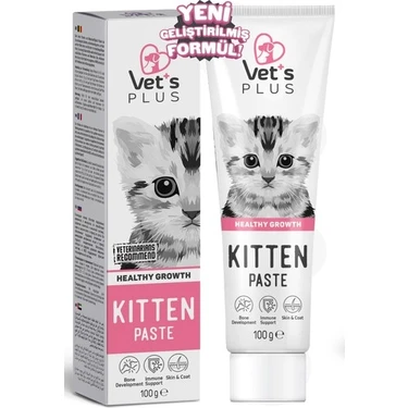 Vet's Plus Yavru Kediler için Multivitamin Kedi Macunu 100gr (Kalsiyumlu ve