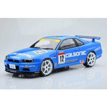 新品 IG3453 1/18 NISSAN Skyline 2000 GT-R Solido 1:18 Solido 2000 Nissan Skyline Gt-R R34 #12 Calsonic Fiyatı