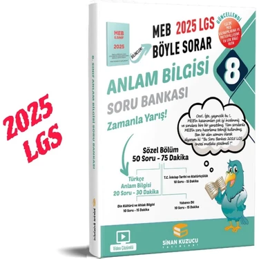 Sinan Kuzucu Yayınları LGS 2025 8. Sınıf Anlam Bilgisi Soru Bankası Video