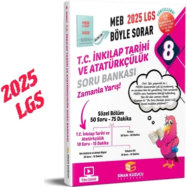 Sinan Kuzucu Yayınları LGS 2025 8. Sınıf T.C. İnkılap Tarihi ve Atatürkçülük Soru