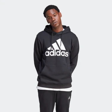 adidas Big Logo Fleece Hoodie Erkek Kapüşonlu Sweatshirt