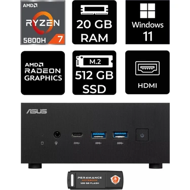 Asus Expertcenter PN52 Amd Ryzen 7 5800H 20GB 512GB SSD W11H