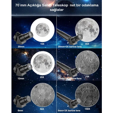 Bgz Store Profesyonel Astronomik Teleskop 150X Yakınlaştırma Fiyatı